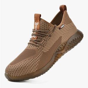 Men's Tan Knit Sneakers